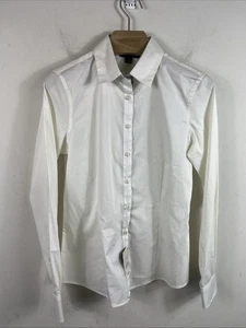 Brooks Brothers 346 Women White Long Sleeve Button-Down Shirt 2 NWT $89 - Picture 1 of 8
