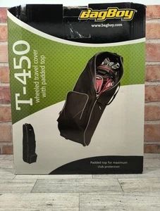 Bolsa de viaje BagBoy Golf T450 negra con ruedas suaves para palos NUEVO - Imagen 1 de 11