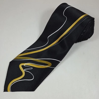 Corbata J. Jerry Garcia Licontropía Edición Limitada Negra Dorada Seda 59"x3.5" Foto 1 de 4