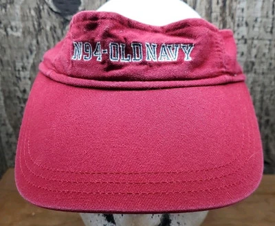 N-94 Old Navy Mujer Rojo Ajustable Correa Trasera Visera Gorra Talla Única Bordada Foto 1 de 4