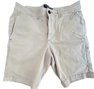 Abercrombie & Fitch Shorts Men’s Size 29 Chino Beige Khaki Stretch Flat Front - Image 1 of 4