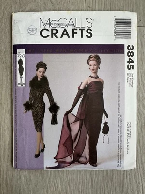 Tyler Wentworth 16" Doll Clothes Sewing Pattern McCall's 3845 Gown Wrap Gloves - Image 1 of 3