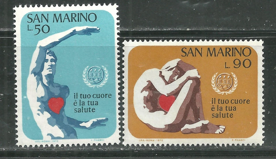 SAN MARINO 787-88 MNH WORLD HEART MONTH - image 1 of 1