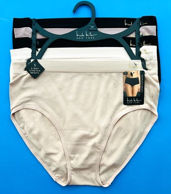 5pc Nicole Miller NM4651 Soft 4-Way Stretch Briefs Panties Sz M, L Nylon - Image 1 of 4