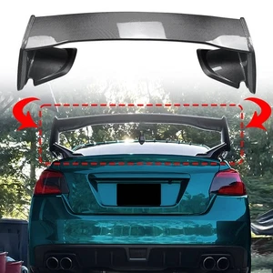 Carbon Fiber Look Rear Trunk Spoiler Wing Fit For Subaru WRX STI VA 2015-2021 - Picture 1 of 7