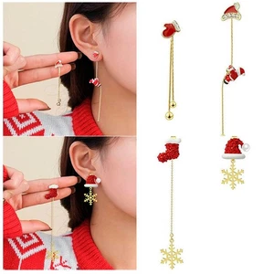 Climbing Santa Claus Earrings, Christmas Earrings D7O3 - Picture 1 of 27