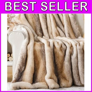 Elegant Luxury Fur Throw Blanket - Heavyweight - Picture 1 of 11