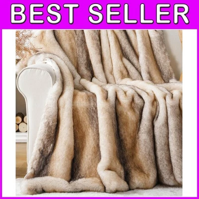 Elegant Luxury Fur Throw Blanket - Heavyweight - Image 1 of 4