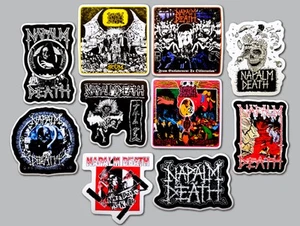 Napalm Death Vinyl Aufkleber Set (10er-Pack) Death Metal schwarz Grindcore Terrorizer - Bild 1 von 1