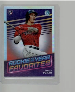 JARREN DURAN ROOKIE OF THE YEAR FAVORITES ROOKIE 2022 BOWMAN CHROME BASEBALL - Picture 1 of 2
