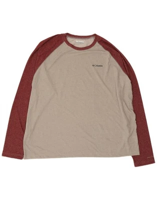 COLUMBIA Mens Omni-Wick Top Long Sleeve 2XL Grey Colourblock Polyester VM01 - Image 1 of 3