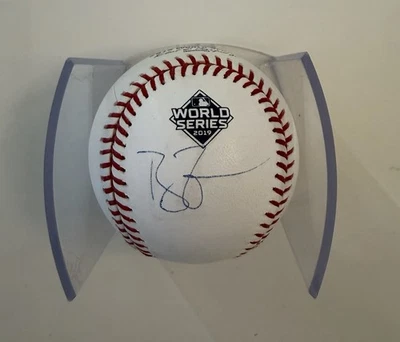 Ryan Zimmerman Washington Nationals Autographed 2019 World Series Baseball JSA - Image 1 of 2