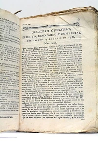 TARAZONA (Pedro Ángel de). Diaro curioso, erudito, económico y comercial. 1786 - Picture 1 of 10