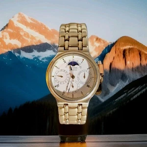VTG Noblua Spirit Citzen Quartz Moon Phase Triple Calendar Watch Box & Receipt - Picture 1 of 17
