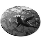 Round Mouse Mat (bw) - Seal Group Underwater Seals  #37793