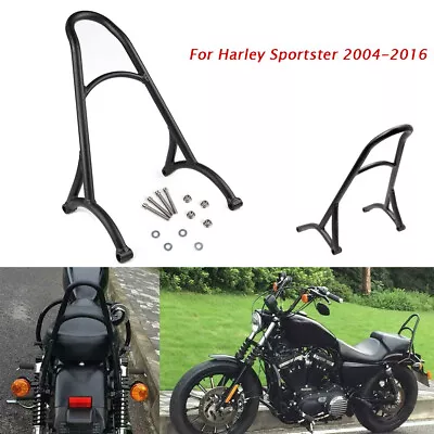 Respaldo Burly Short Sissy Bar para Harley Sportster XL Iron 883 1200 2004-2016 Foto 1 de 4