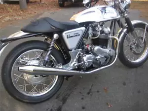 Norton Commando Reverse Cone Exhaust System W/ Uk Made Headers - Foto 1 di 6