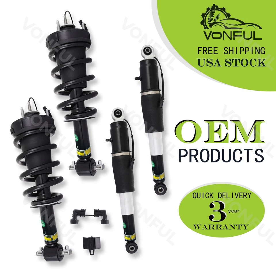 FRONT Strut Assy + REAR shock Absorber for 2015-20 Escalade Suburban Tahoe Yukon Foto 1 de 4