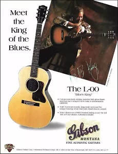 B.B. King 1999 Gibson Montana Blues King L-00 Akustikgitarre Werbung Werbung - Bild 1 von 3
