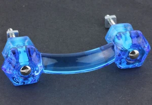 (5 Pack) 3 inch Antique Glass Pull Peacock Blue - Picture 1 of 1