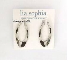 Lia Sophia "Antigua” Silver Tone w/Genuine Abalone Earrings