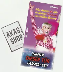 Tarjeta coleccionable alemana Miley Cyrus 2014 BRAVO EXTREMA RARA Hannah Montana cantante - Imagen 1 de 2