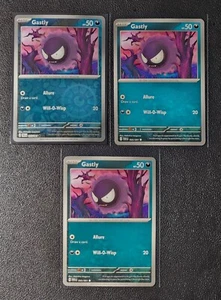 3x Gastly 055/091 (1 reverse holo) Pokemon card SV Paldean Fates common NM - Picture 1 of 1