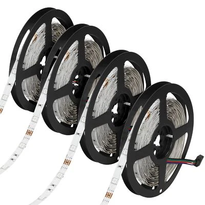 4x Striscia autoadesiva LED RGB 5m 3528 SMD luci per ambienti multicolore - Immagine 1 di 4