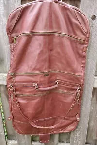 Schöner hellbrauner Leder Brooks Brothers Kleidersack Taschen Messing Reißverschlüsse - Bild 1 von 24