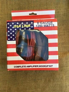 USA LINK 8 GUAGE 1200 WATTS Kit amplificatore Deluxe - Foto 1 di 3