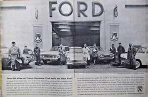 PUBLICITÉ DE PRESSE 1961 CONCESSIONNAIRE FORD 500 VILLES DE FRANCE FORD VEILLE - Picture 1 of 1