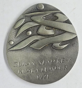 SUKAN SEAP KE-6 KUALA LUMPUR 1971 Southeast Asian COMMEMORATIVE MEDAL SIVER - Picture 1 of 4