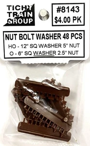 Escala HO Tichy Train Group 8143 3" perno 5" tuerca 12" estrella lavadora paquete de fundición (48) - Imagen 1 de 1