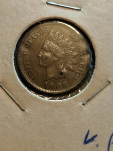 1906 Philadelphia Mint Indian Head Cent - Picture 1 of 8