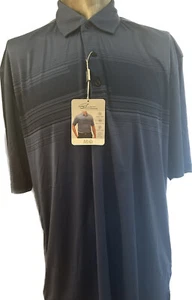 Greg Norman Golf Shirt Cool Play Dry Performance Sz XL Blue Striped shirt - Picture 1 of 5
