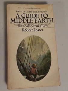 A Guide to Middle Earth By Robert Foster (1976) Vintage Lord of the Rings - Picture 1 of 3