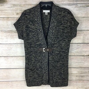 Christopher & Banks Sweater Vest Cardigan Short Sleeve Women's Medium - Picture 1 of 11