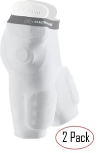 Paquete de 2 pantalones cortos de compresión de fútbol americano McDavid Girdle 750T Pro de 5 bolsillos sin almohadillas WHT - Imagen 1 de 7