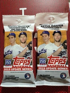 Lote de béisbol MLB Topps 2019 x2 rack paquete de valor graso tarjetas de actualización - sellado de fábrica - Imagen 1 de 4
