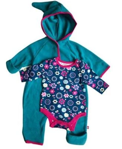 NWT Infant Kids Zutano Cozie Elf Suit Bodysuit Set Blue Select Size - Picture 1 of 3