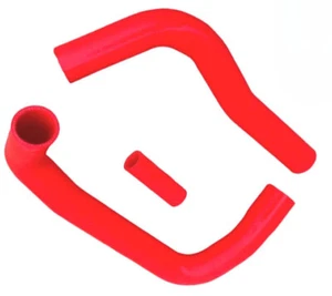 For Toyota Landcruiser HJ75 2H 1984-1990 Silicone Radiator Hose KIit Red - Picture 1 of 5