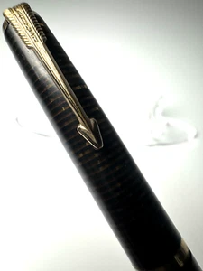 Parker Mechanical Pencil Vacumatic Maxima Tiger Stripe Gold & Black 5 1/4” Works - Picture 1 of 18