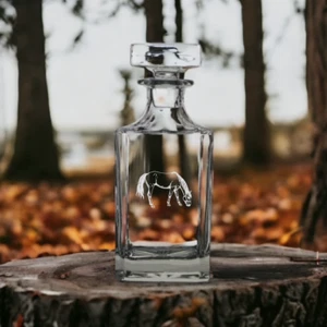 Jarra Horse 26 OZ Bourbon Whisky Vidrio Premium Personalizar Animal Granja NUEVO - Imagen 1 de 9