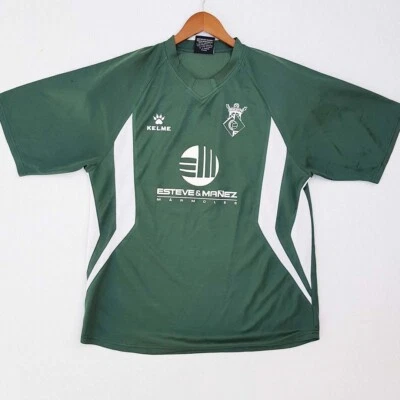  Vintage Kelme Novelda CF football shirt Home soccer jersey Green Oliva size M - Imagen 1 de 4