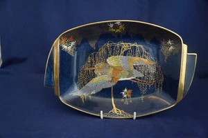 Stunning Carlton Ware Sketching Bird Pattern Twin Handled Dish - Picture 1 of 3