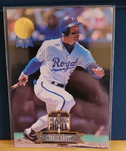 💥GEORGE BRETT 1993 Leaf HEADING FOR THE HALL Insert Card #7 of 10 Royals HOF 93