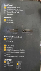 JTS UR816D+UT16GT+16GT Plug+16GT Clip+508GT - RadioMicrofono Wireless - Foto 1 di 1