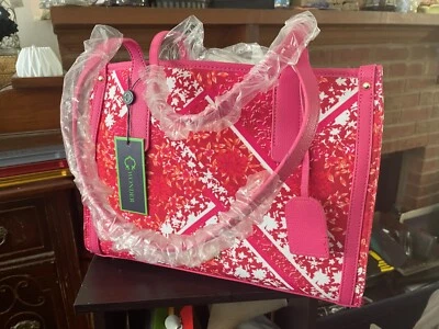 NUEVO C Maravilla Rosa Floral Mujer Cartera Bolso de Mano Foto 1 de 4
