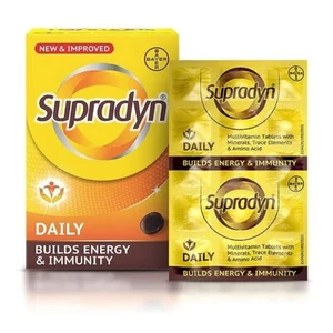 Supradyn Daily Multivitamin Tablets with Essential Zinc , 12 Vitamins - 180 Tab - Picture 1 of 8