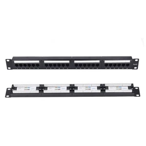 24 Port Cat6 Patch Panel Heavy Duty RJ45 Netzwerk Patch Panel Für Gigabit - Photo 1/24